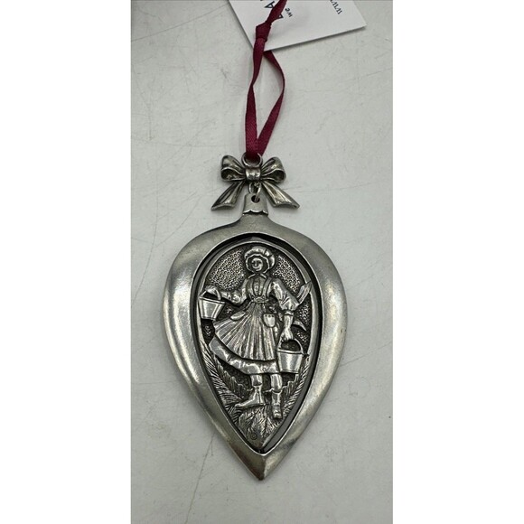 Danforth Pewter Maids A Milking 12 Days Of Christmas Ornament Silver Tone - Picture 4 of 16